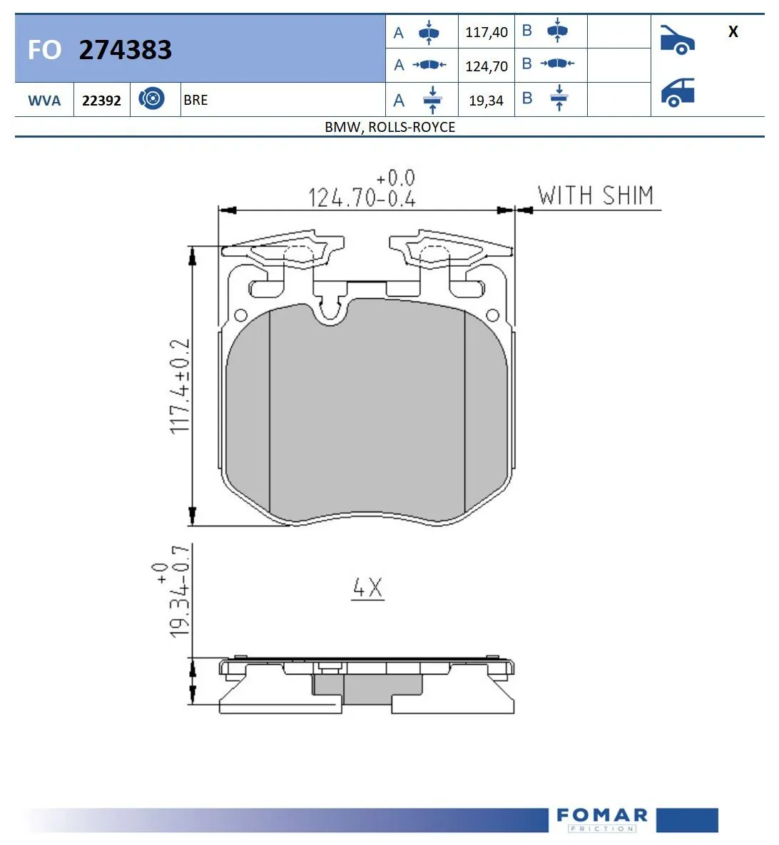Brake Pad Set, disc brake